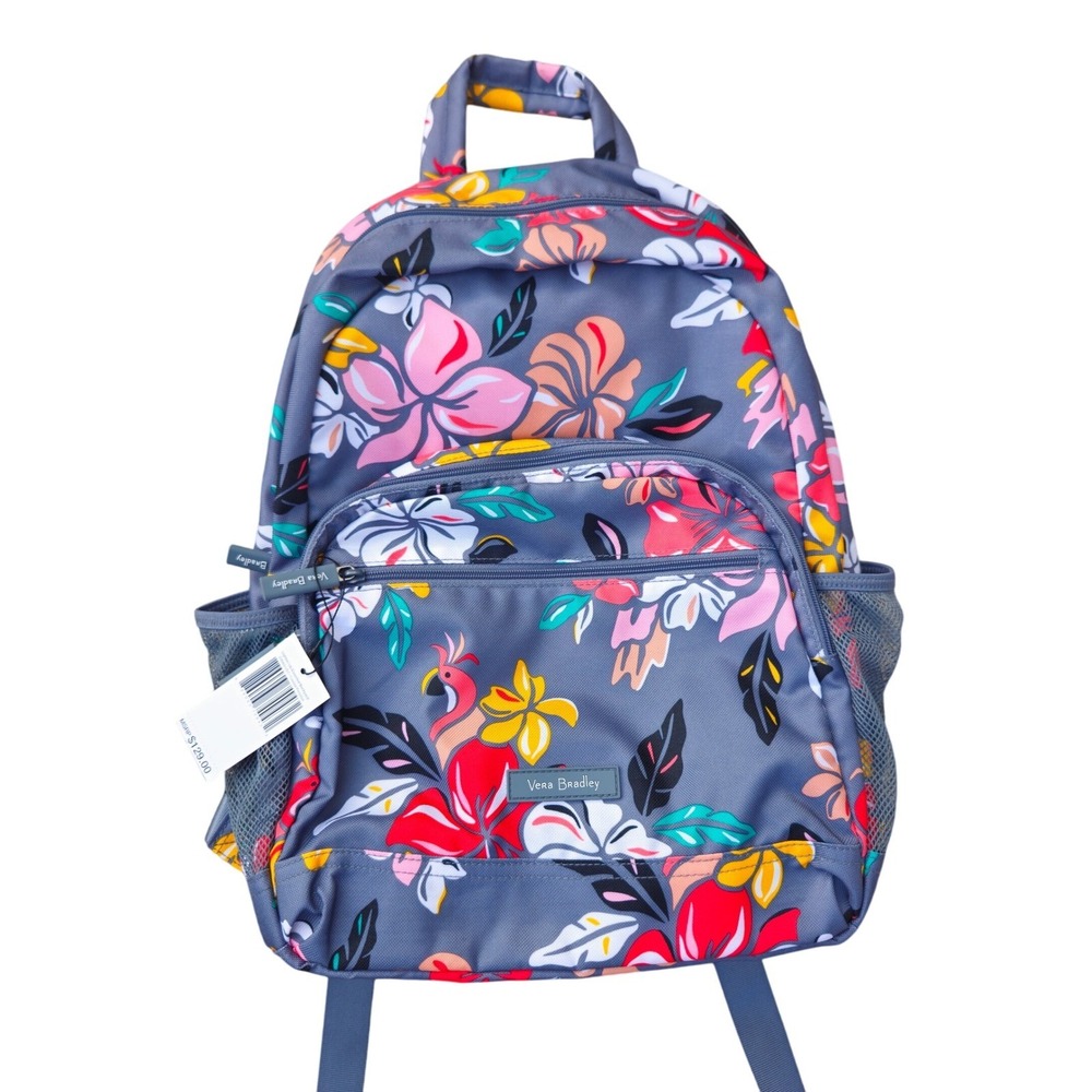 Vera Bradley Lighten Up Essential Backpack Coastal‎ Paradise Floral NWT - Picture 2 of 6
